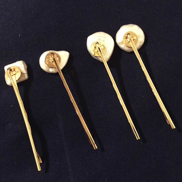 SOLD! All 3 Sets! Set of 4 “Mother of Pearl” Bobby-Pins - Picture 8 of 13